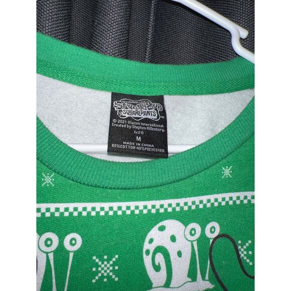 Ugly Christmas Sweater Sweatshirt Xmas Size Medium Spongebob - Picture 2 of 3